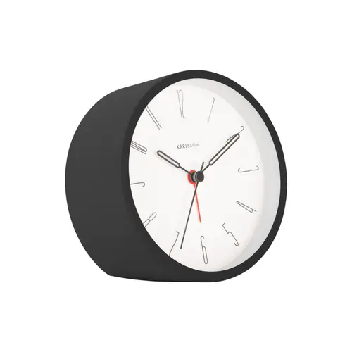 Karlsson Belle Numbers Iron Alarm Clock Vækkeur KA5915BK - Unisex - 11 cm - Kvarts