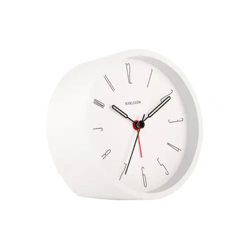 Karlsson Belle Numbers Iron Alarm Clock Vækkeur KA5915WH - Unisex - 11 cm - Kvarts