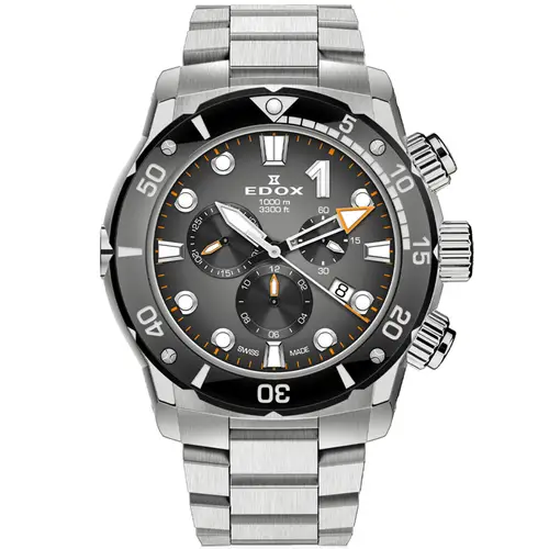 Edox CO-1 Chronograph Titanium 10242-TINM-GIDNO - Herre - 45 mm - Analog - Kvarts - Safirglas