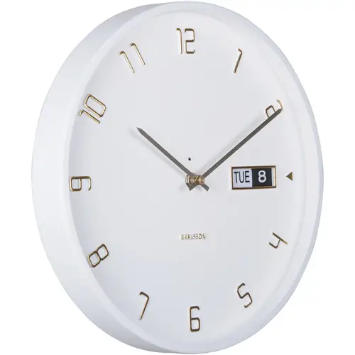 Karlsson Data Flip Wall Clock Vægur KA5953WH - Unisex - 30 cm - Kvarts