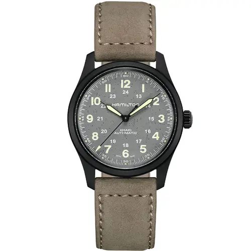 Hamilton Khaki Field Titanium Auto H70215880 - Herre - 38 mm - Analog - Automatisk - Safirglas