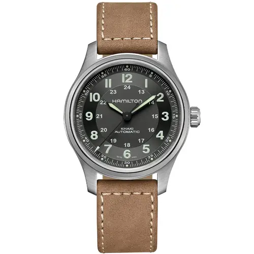 Hamilton Khaki Field Titanium Auto H70545550 - Herre - 42 mm - Analog - Automatisk - Safirglas