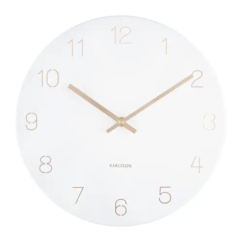 Karlsson Charm Engraved Numbers Wall Clock S Vægur KA5788WH - Unisex - 30 cm - Kvarts