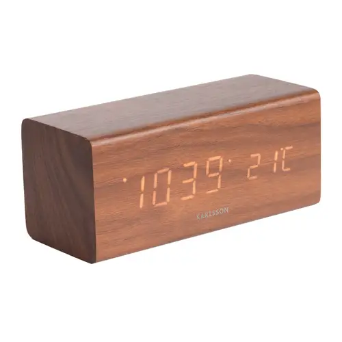 Karlsson Alarm Clock Block Vækkeur KA5652DW - Unisex - 16 cm - Kvarts