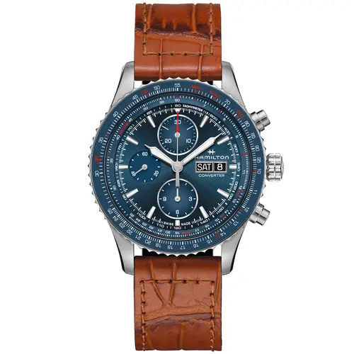 Hamilton Khaki Aviation Converter Auto Chrono H76746540 - Herre - 44 mm - Analog - Automatisk - Safirglas