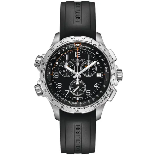 Hamilton Khaki Aviation X-Wind GMT Chrono Quartz H77912335 - Herre - 46 mm - Analog - Kvarts - Safirglas