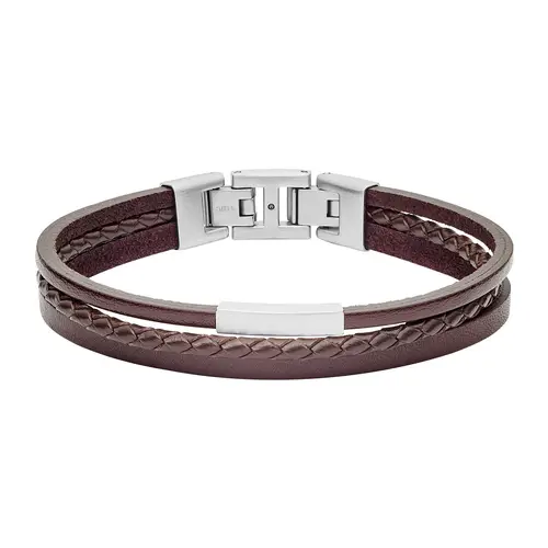 Fossil JF03323040 Armbånd Læder JF03323040 - Herre - Stainless Steel