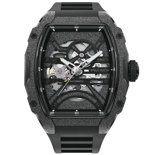 Paul Rich Astro Skeleton Black PR20095 - Herre - 43 mm - Analog - Automatisk - Mineralglas