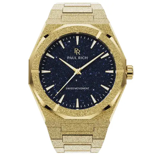 Paul Rich Frosted Star Dust II Gold PR20203 - Herre - 43 mm - Analog - Kvarts - Mineralglas