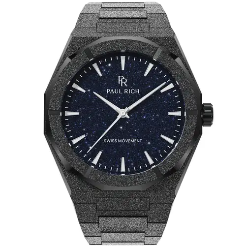 Paul Rich Frosted Star Dust II Black PR20205 - Herre - 43 mm - Analog - Kvarts - Mineralglas