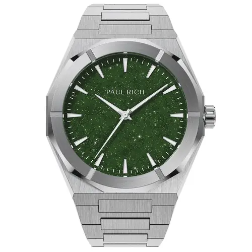 Paul Rich Star Dust II Silver Green PR20210 - Herre - 43 mm - Analog - Kvarts - Mineralglas