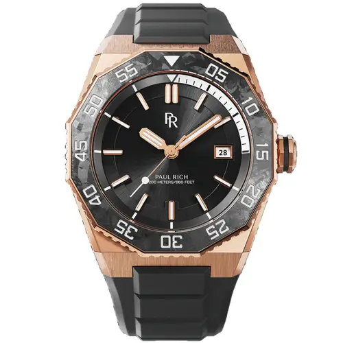 Paul Rich Aquacarbon Rose PR0015 - Herre - 43 mm - Analog - Kvarts - Safirglas