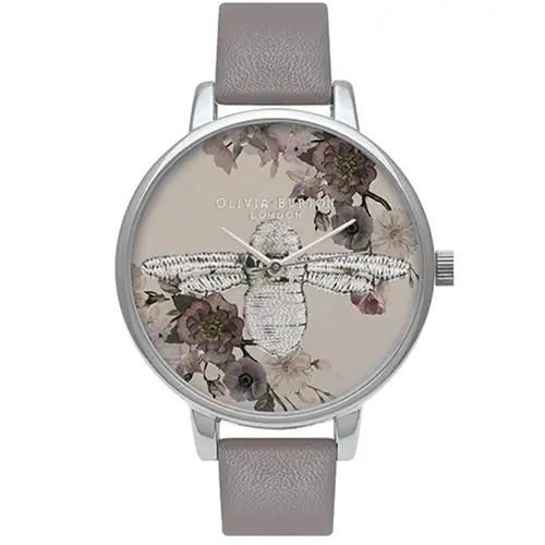 Olivia Burton Embroidered Dial OB16EM05 - Dame - 38 mm - Analog - Kvarts - Mineralglas