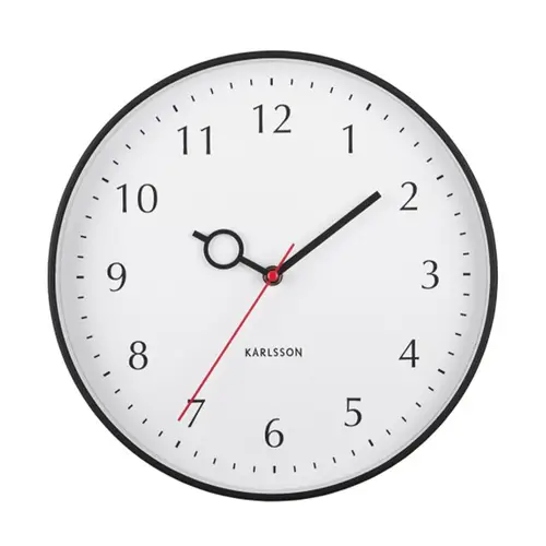 Karlsson Clock Loupe Vægur KA5992BK - Unisex - 30 cm - Kvarts