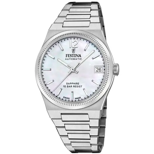 Festina Swiss Made Automatic Sapphire Lady F20029/1 - Dame - 35 mm - Analog - Automatisk - Safirglas