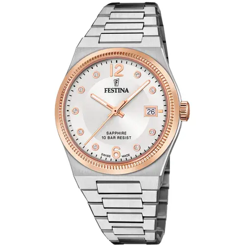 Festina Swiss Made Sapphire Lady F20037/1 - Dame - 35 mm - Analog - Kvarts - Safirglas