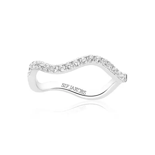 Sif Jakobs ELLERA WAVES Ring Sølv SJ-R3869-CZ-50 - Dame - 925 sterling silver