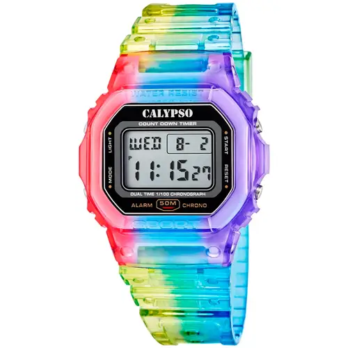 Calypso Digital Color Splash 5874/6 - Unisex - 44 mm - Digitalt - Kvarts - Mineralglas