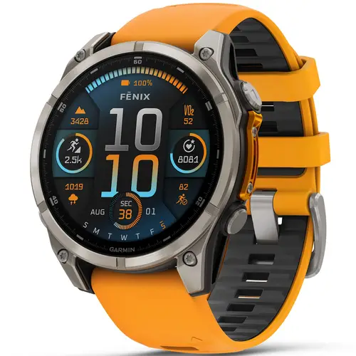 Garmin Fenix 8 47MM AMOLED Sapphire 010-02904-11 - Herre - 47 mm - Smartwatch - Digitalt/Smartwatch - Safirglas