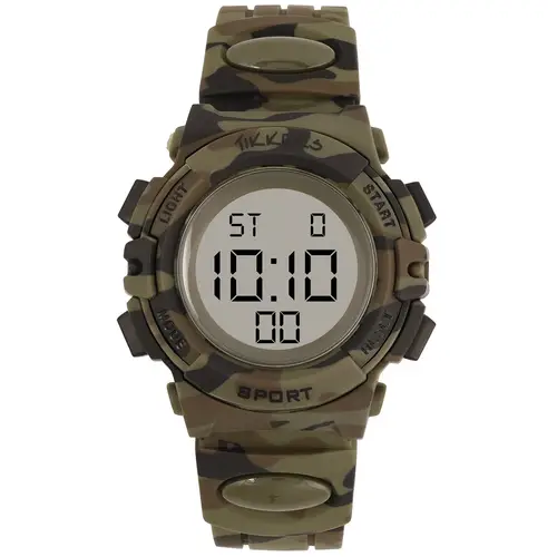 Tikkers Green Camo Light Up ATK0214 - Unisex - 30 mm - Digitalt - Kvarts - Mineralglas