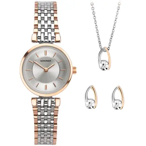 Sekonda Gift Set 2798G - Dame - 24 mm - Analog - Kvarts - Mineralglas