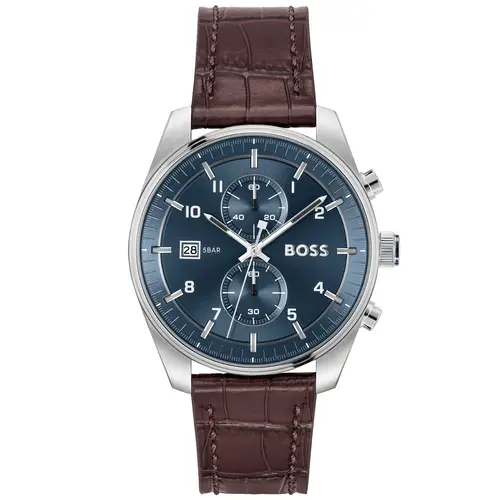 BOSS Skytraveller 1514194 - Herre - 44 mm - Analog - Kvarts - Mineralglas