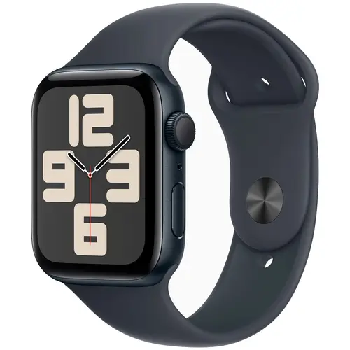 Apple Watch SE GPS 44mm Midnight Aluminium Sport Band S/M MXEJ3 - Unisex - 44 mm - Smartwatch - Digitalt/Smartwatch