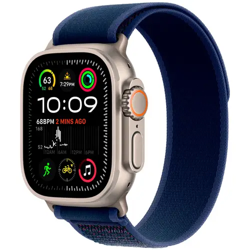 Apple Watch Ultra 2 GPS + Cellular 49mm Natural Titanium Trail Loop M/L MX4L3 - Unisex - 49 mm - Smartwatch - Digitalt/Smartwatch - Safirglas