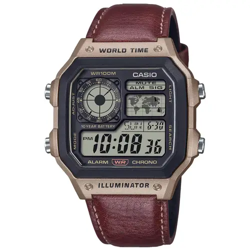 Casio Timeless AE-1200WHL-5AVEF - Herre - 42 mm - Digitalt - Kvarts - Plexiglas