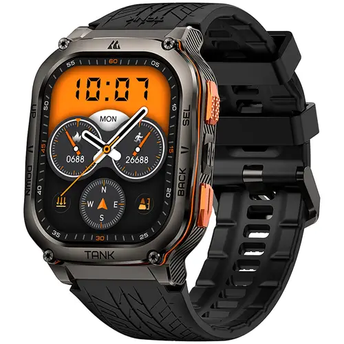 Kospet Tank M3 Ultra Black 13000018000 - Herre - 48 mm - Smartwatch - Digitalt/Smartwatch - Gorilla Glas