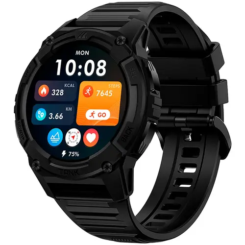 Kospet Tank S2 Black 19000014000 - Herre - 40 mm - Smartwatch - Digitalt/Smartwatch - Gorilla Glas