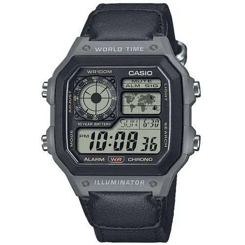 Casio Timeless AE-1200WHUB-8AVEF - Herre - 42 mm - Digitalt - Kvarts - Plexiglas