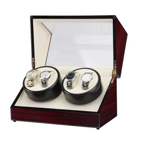 Mulhouse Watch Winder 4 ure Rød Træ 02RB - Unisex - Wood