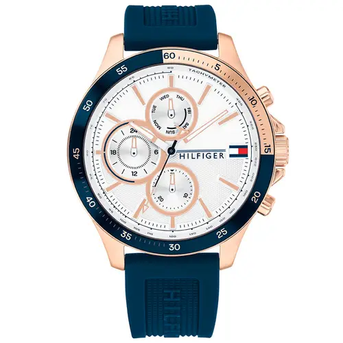 Tommy Hilfiger Bank 1791778 - Herre - 46 mm - Analog - Kvarts - Mineralglas