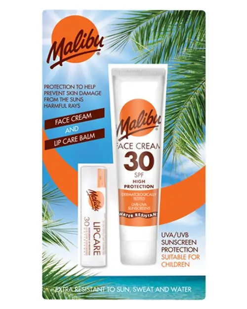 Malibu Face Cream & Lipbalm Blister Pack SPF30 40 ml