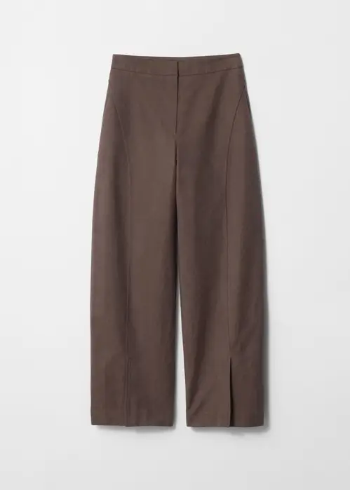 Tailored Silk-Blend Trousers - Brown