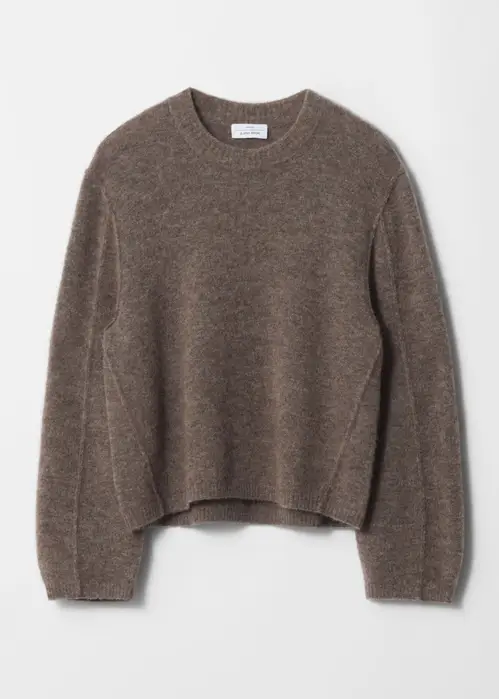 Alpaca-Blend Knit Jumper - Beige