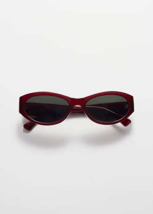 Oval Cat-Eye Sunglasses - Red