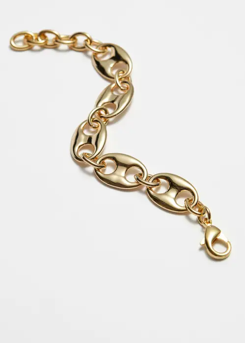 Sculptural Chain Bracelet - Gold