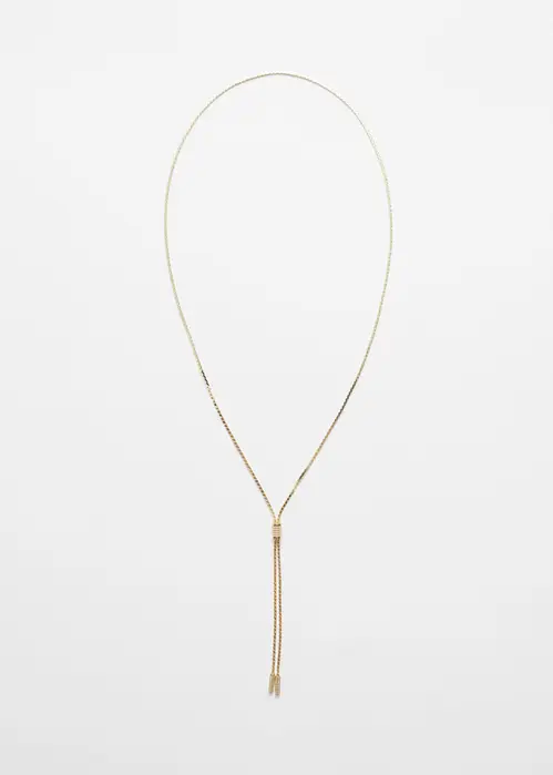 Lariat Crystal Necklace - Gold