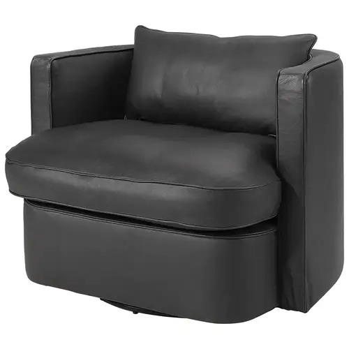 Artwood, Joan Clubchair Swivel Leather Anthracite Artwood