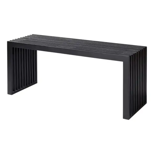 Cinas, Rib Bænk 104 cm Sort