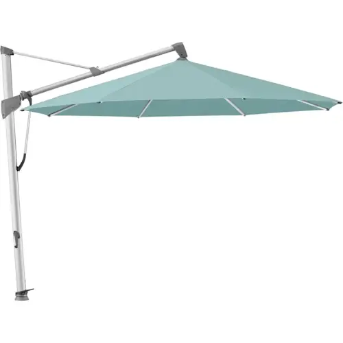 Glatz, Sombrano S+ frithængende parasol 350 cm anodiseret aluminium Kat.4 417 Ocean