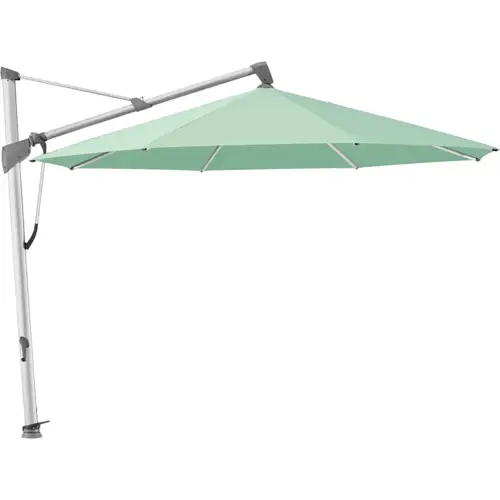 Glatz, Sombrano S+ frithængende parasol 400 cm anodiseret aluminium Kat.5 581 Jade