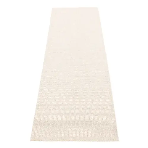 Pappelina, Emm tæppe 70 x 240 cm Vanilla/White Metallic