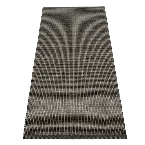 Pappelina, Emm tæppe 70x180 cm Black/Linen Metallic