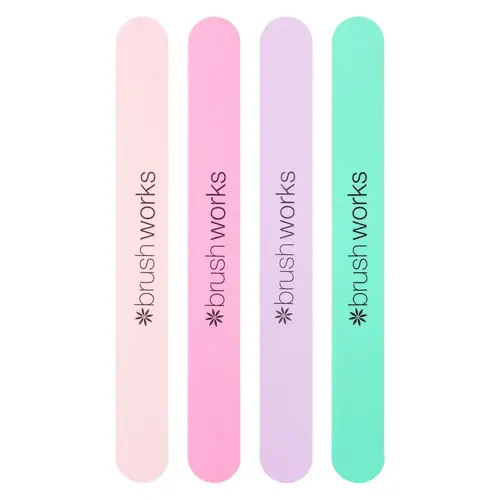 Brushworks Pastel Coloured Nail Files 4 pcs