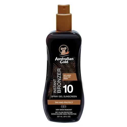 Australian Gold Instant Bronzer SPF 10 Spray Gel With Bronzer 237