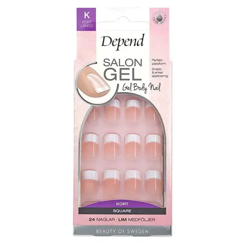 Depend Salon Gel Pink Short Square 24 pcs