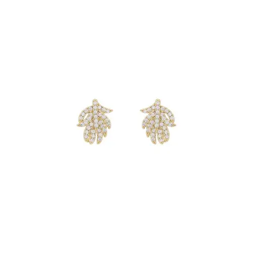 Snö Of Sweden North Earrings Gold/Clear 10 mm